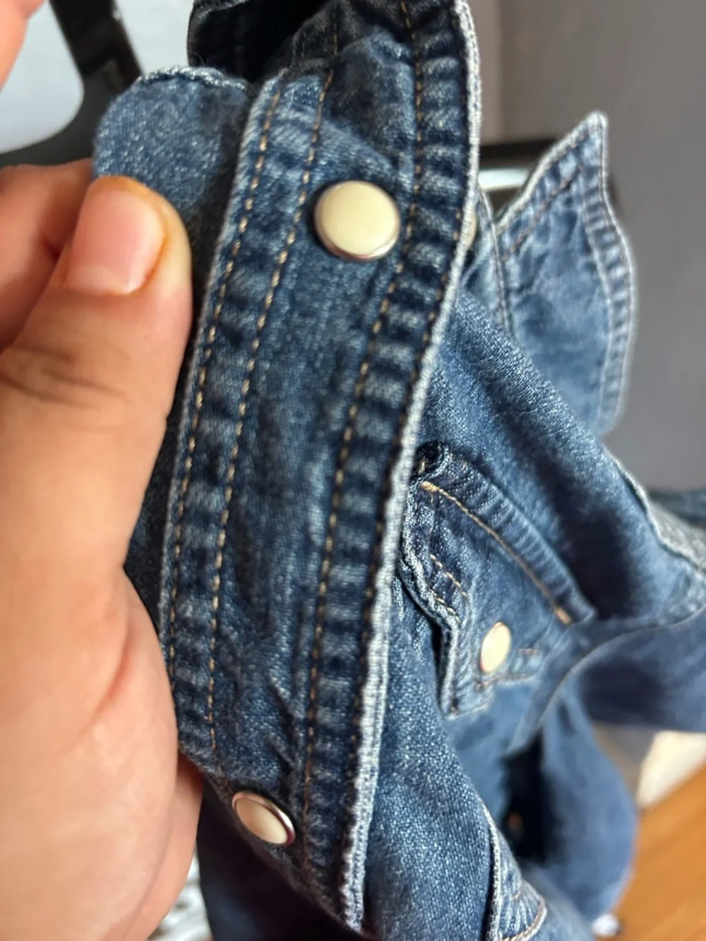 GAP Kids Denim Button-Front Shirt - Blue
